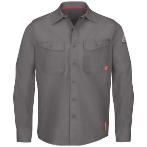Bulwark® QS40 iQ Series® Endurance Collection Men's FR Work Shirt Grey
