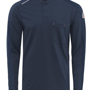 Bulwark STL2 Men's Flex Knit Henley FR long-sleeve shirt