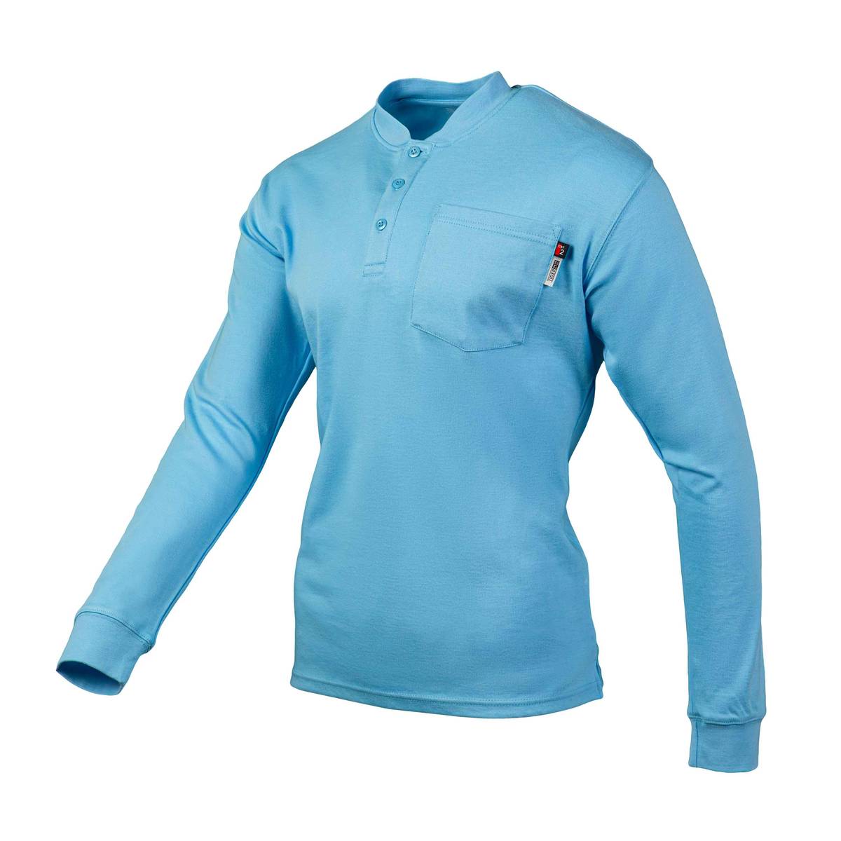 Flamesafe HCSC2 FR Henley Shirt Sky Blue - Image 2