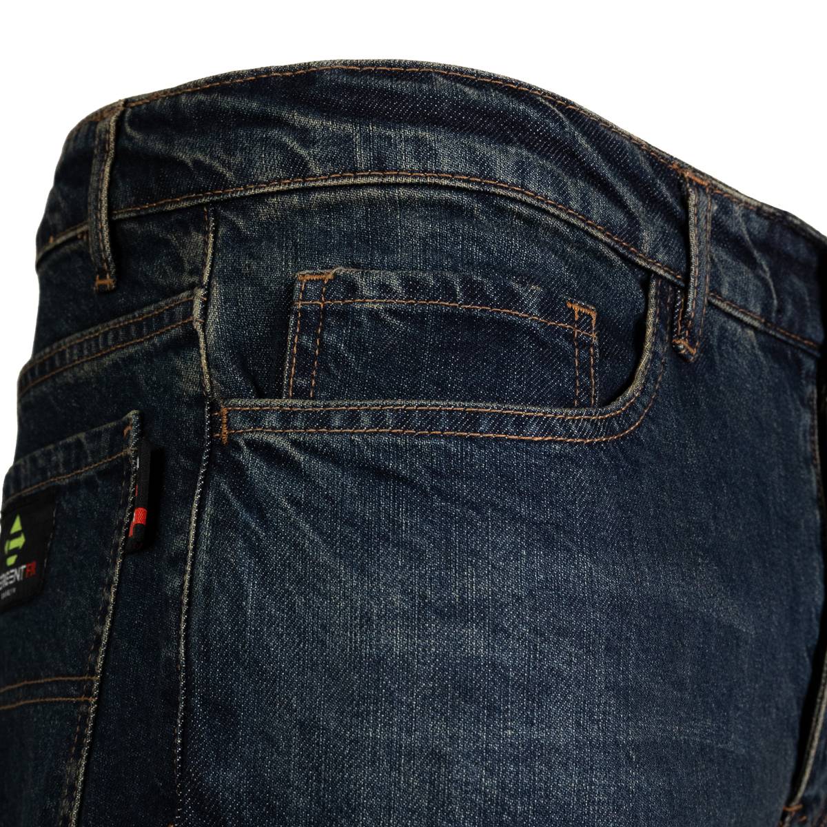 FlameSafe JEACO-DENNVST01 Men’s Flame-Resistant 10oz Nylon/Cotton Denim Jeans Navy - Image 4